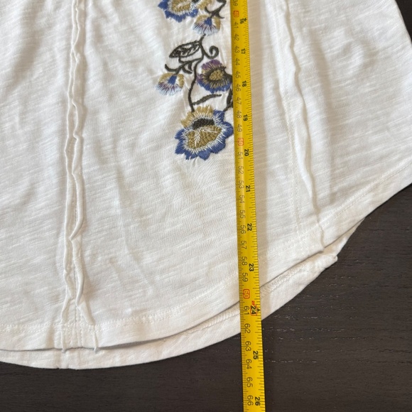 Sundance 3/4 Sleeve Embroidered White‎ Cotton Top Size M - Picture 7 of 9